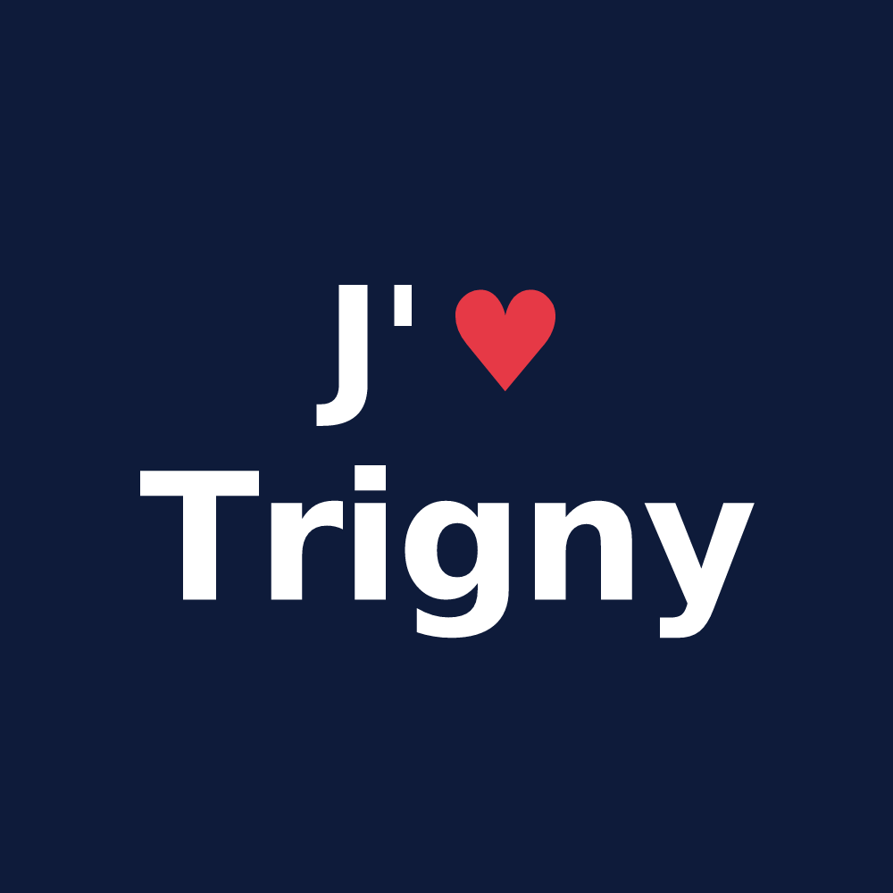 T-shirt personnalisé Trigny — design J'aime Trigny
