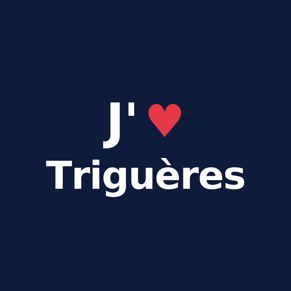 T-shirt personnalisé Triguères — design J'aime Triguères