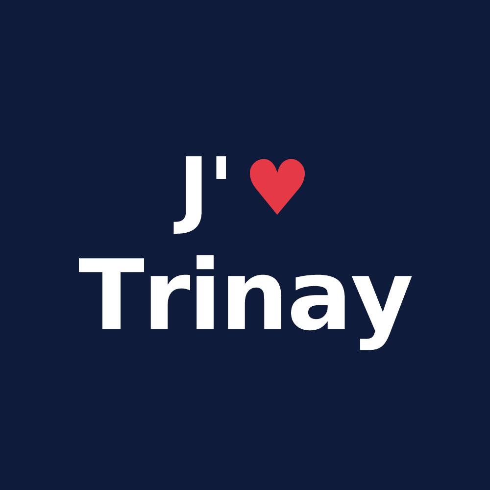 T-shirt personnalisé Trinay — design J'aime Trinay