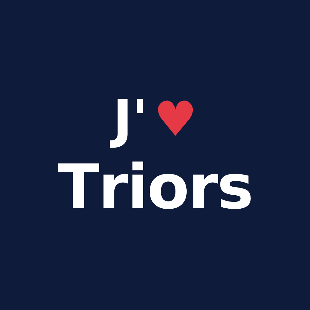 T-shirt personnalisé Triors — design J'aime Triors