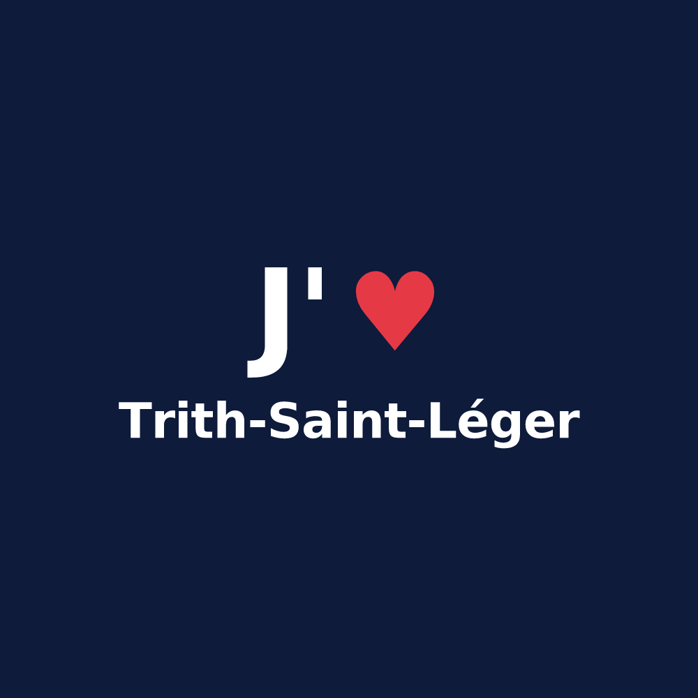 T-shirt personnalisé Trith-Saint-Léger — design J'aime Trith-Saint-Léger