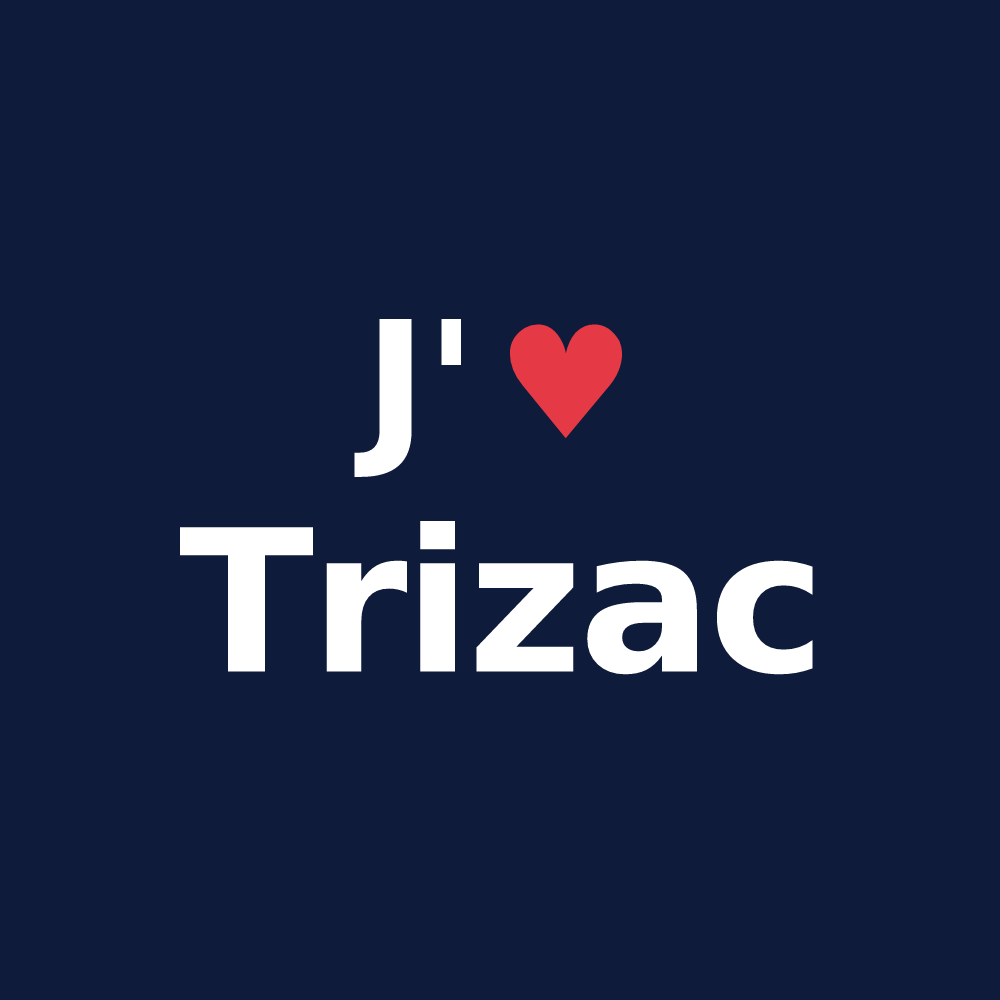 T-shirt personnalisé Trizac — design J'aime Trizac