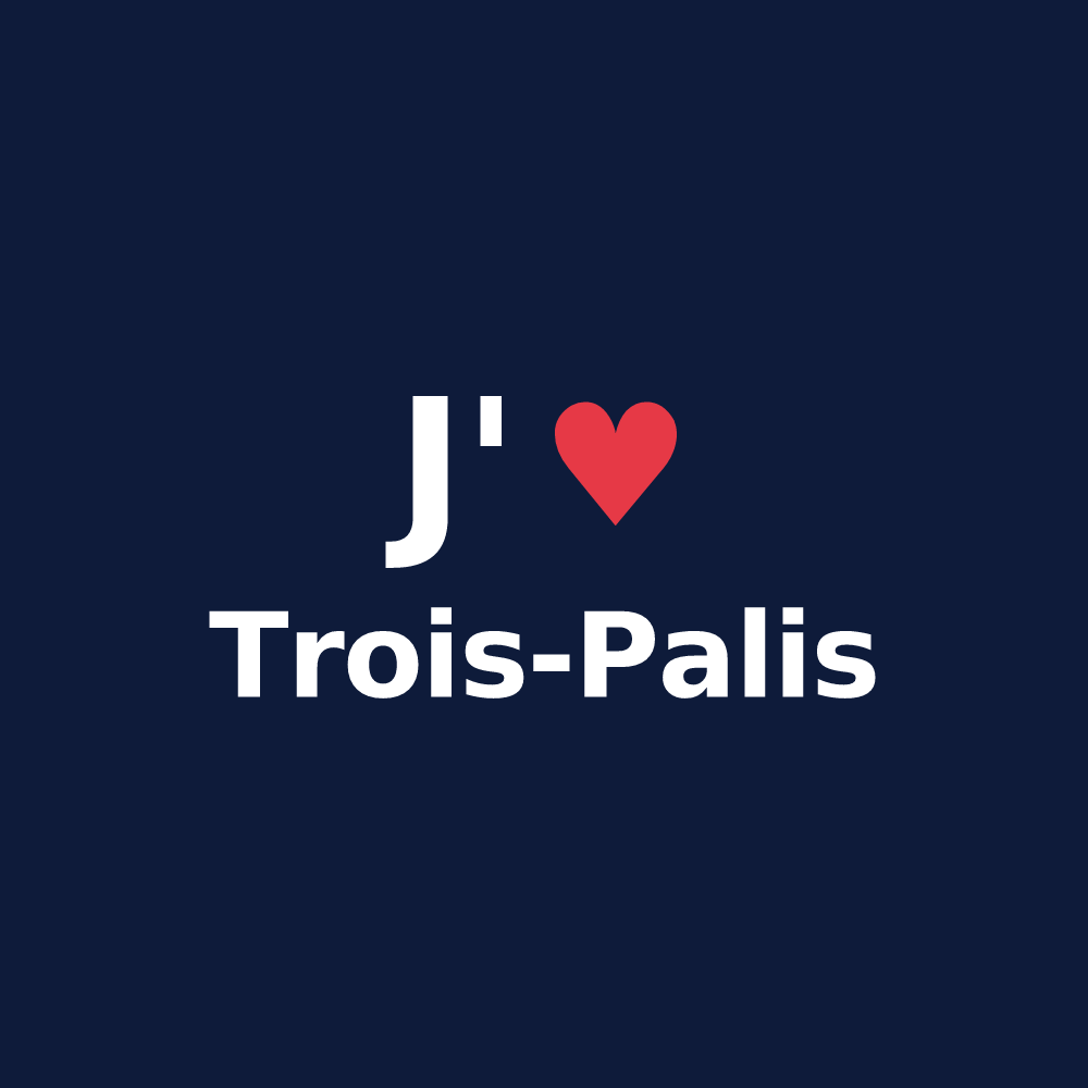 T-shirt personnalisé Trois-Palis — design J'aime Trois-Palis
