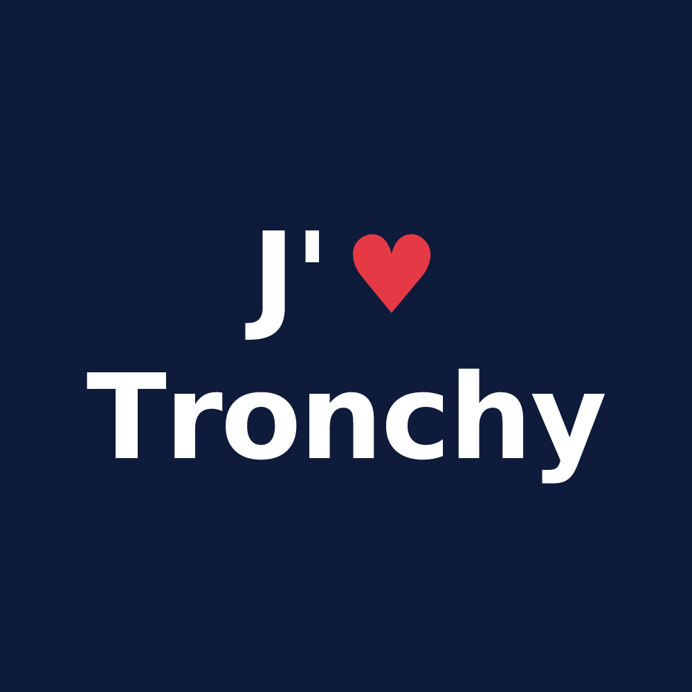 T-shirt personnalisé Tronchy — design J'aime Tronchy