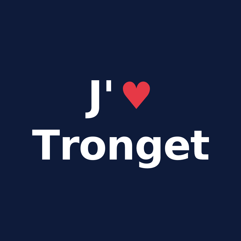 T-shirt personnalisé Tronget — design J'aime Tronget