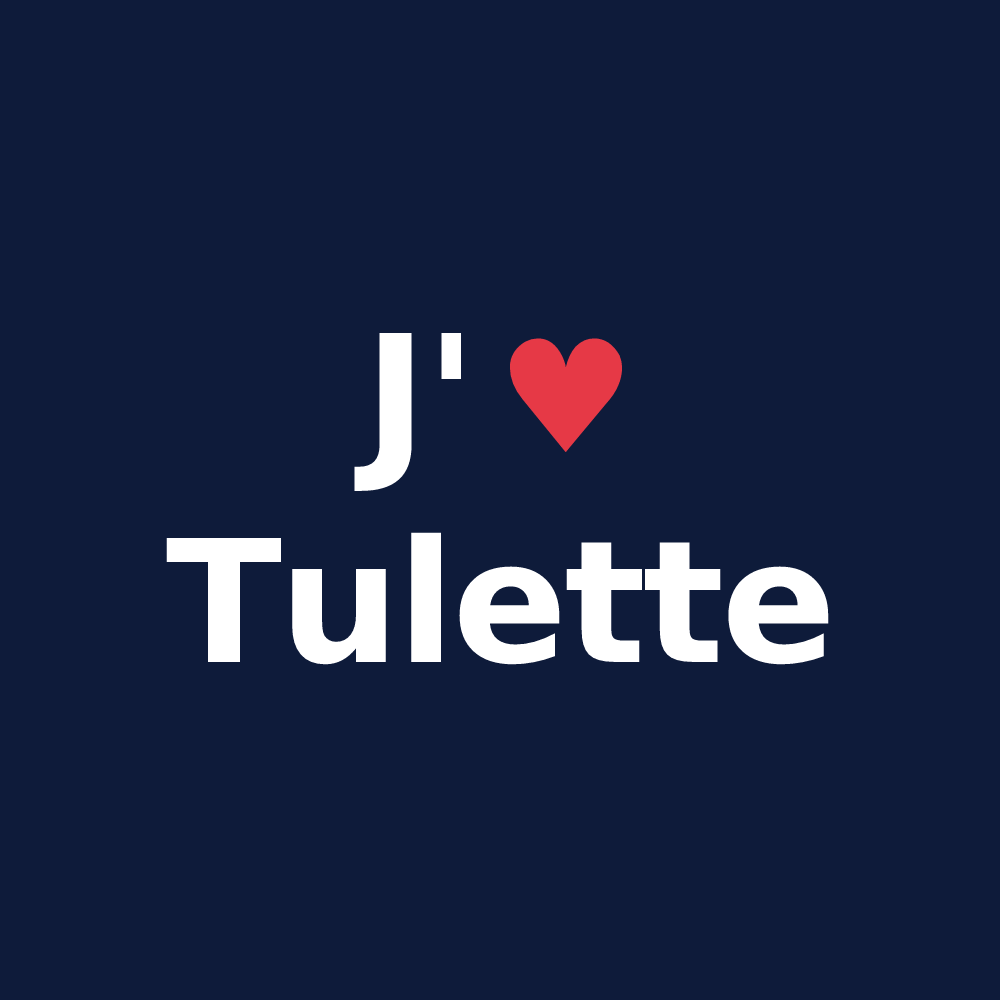 T-shirt personnalisé Tulette — design J'aime Tulette