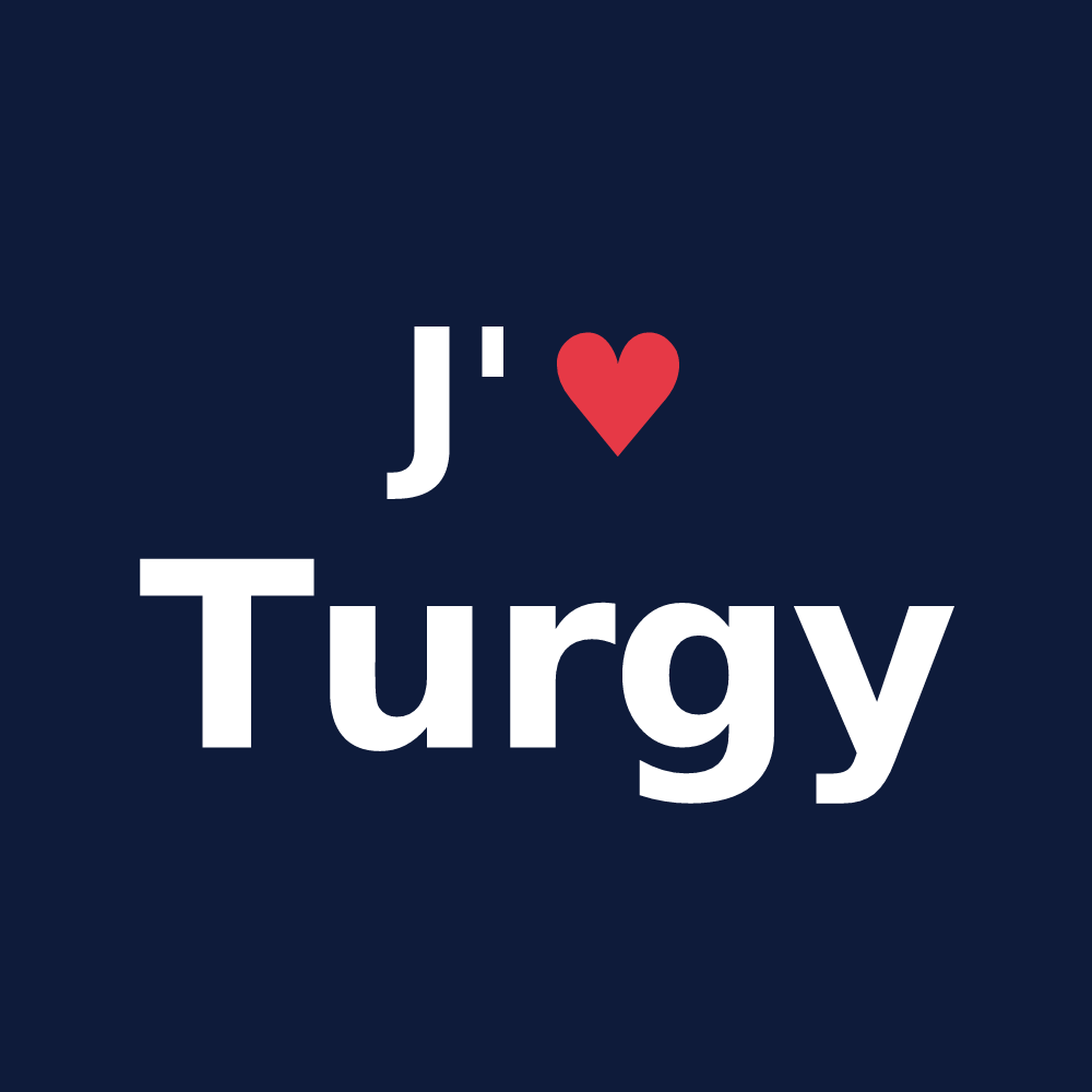 T-shirt personnalisé Turgy — design J'aime Turgy