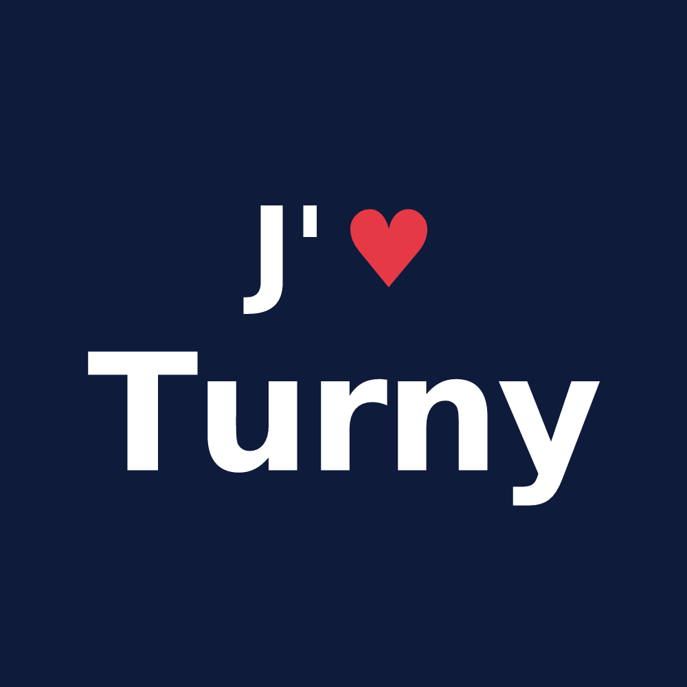 T-shirt personnalisé Turny — design J'aime Turny