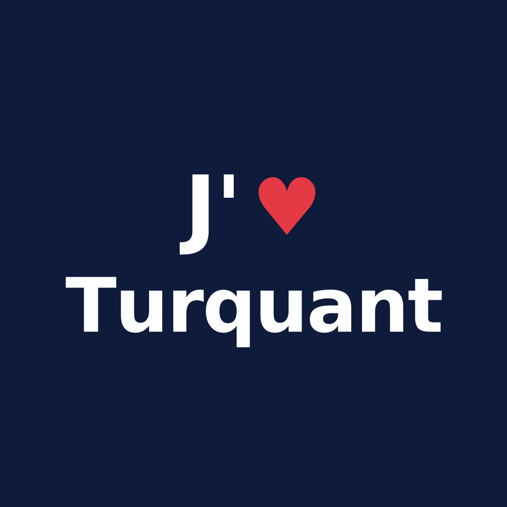 T-shirt personnalisé Turquant — design J'aime Turquant