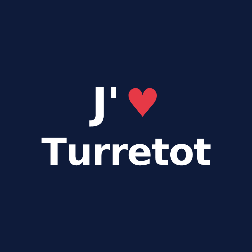 T-shirt personnalisé Turretot — design J'aime Turretot