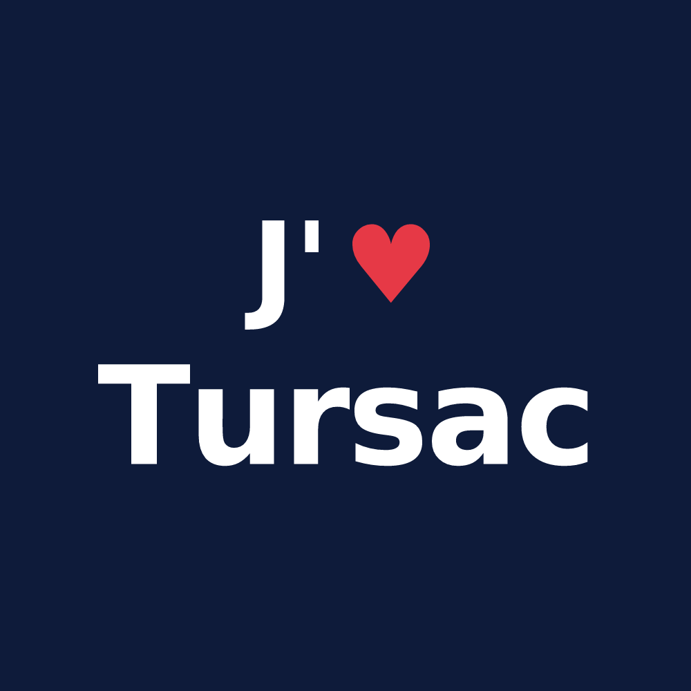 T-shirt personnalisé Tursac — design J'aime Tursac