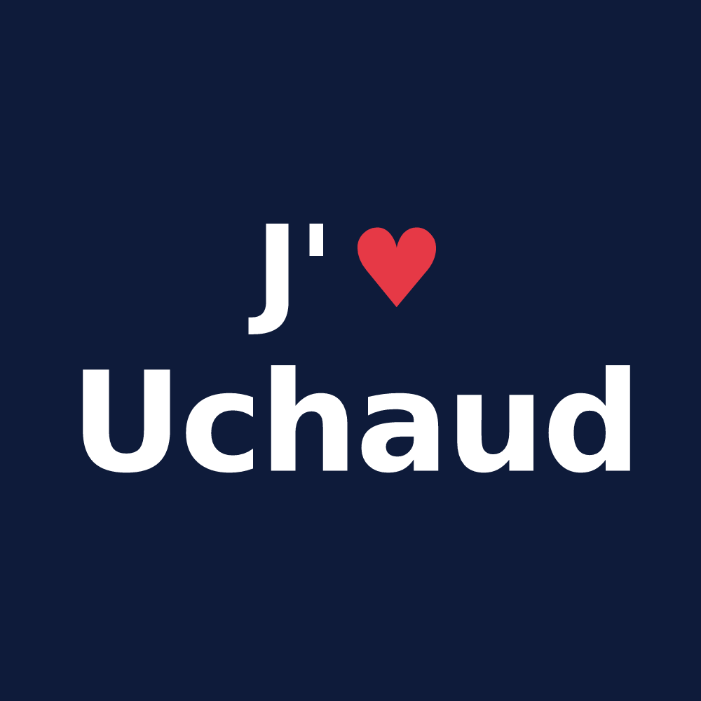 T-shirt personnalisé Uchaud — design J'aime Uchaud