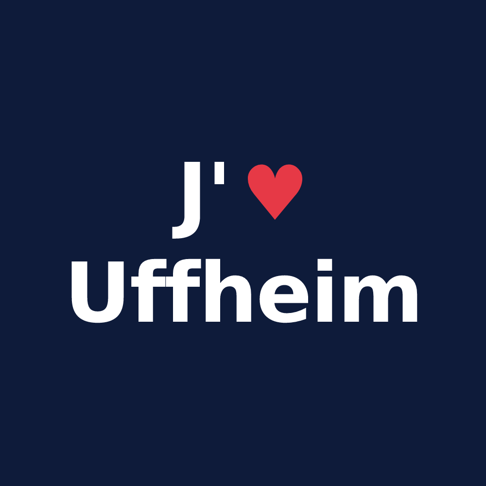 T-shirt personnalisé Uffheim — design J'aime Uffheim