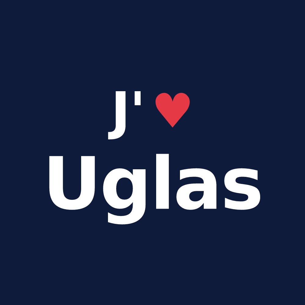 T-shirt personnalisé Uglas — design J'aime Uglas