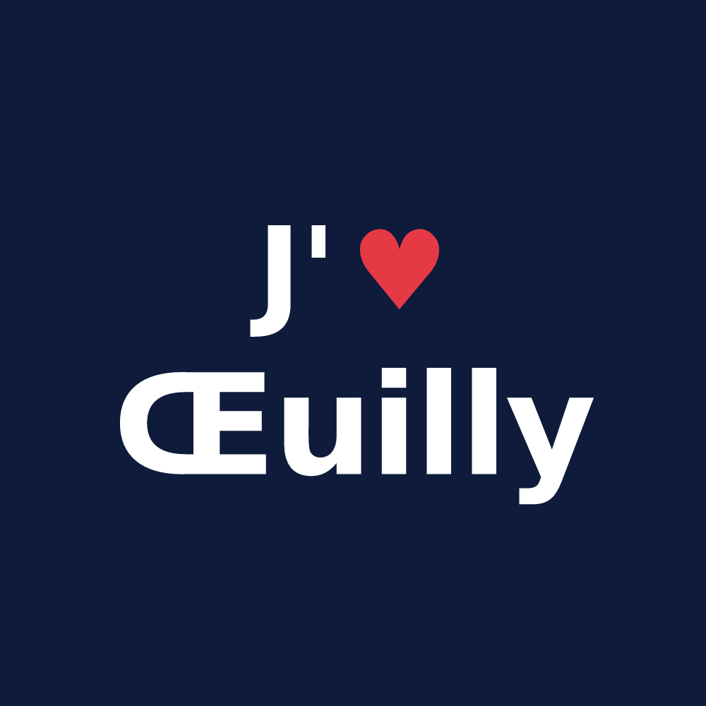T-shirt personnalisé Œuilly — design J'aime Œuilly