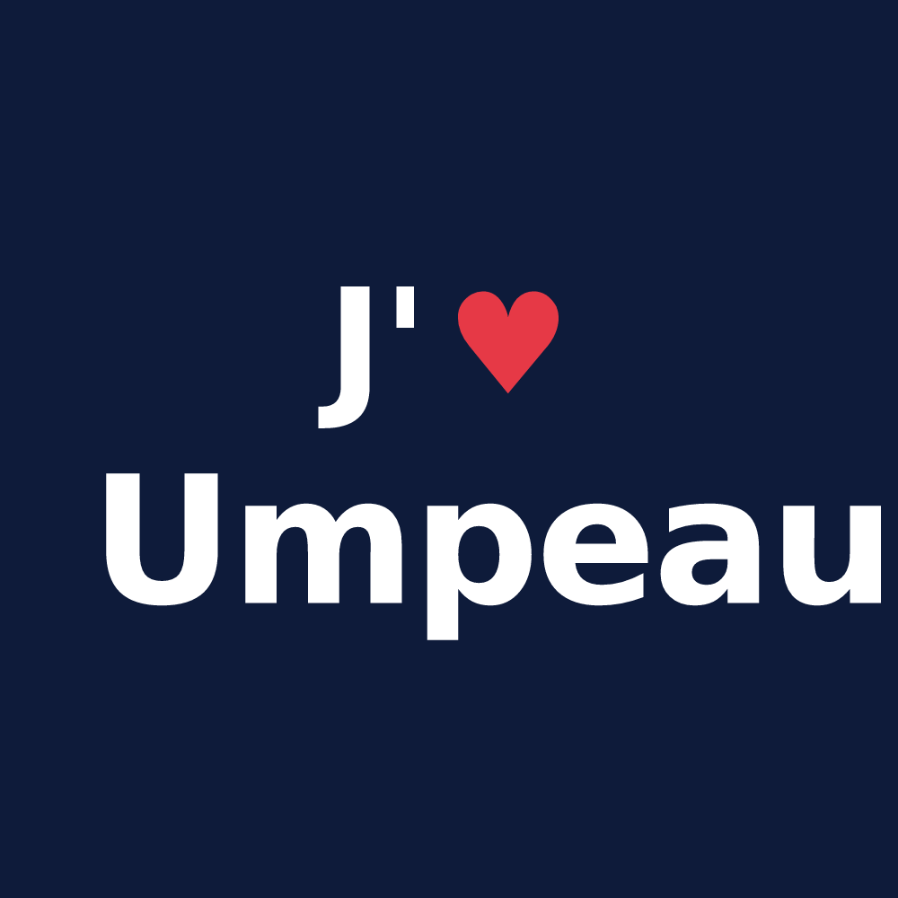 T-shirt personnalisé Umpeau — design J'aime Umpeau