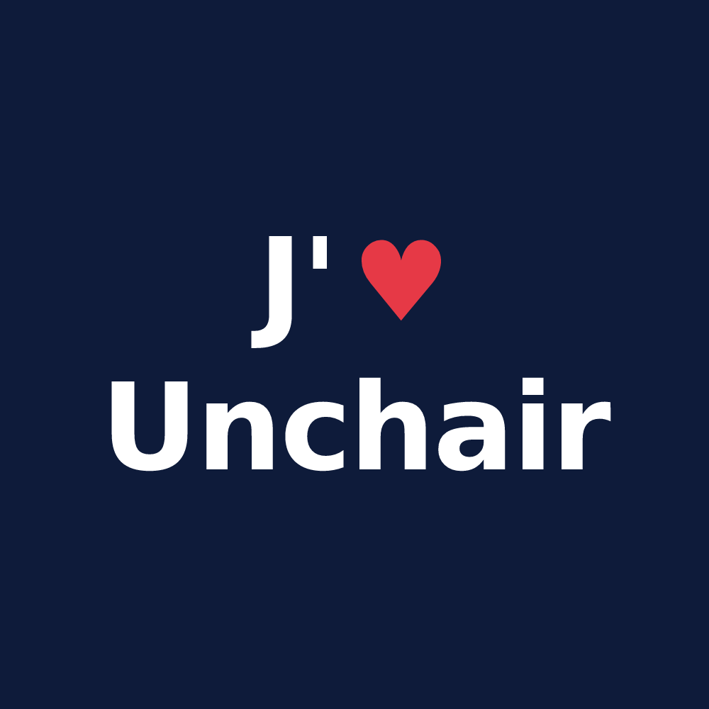 T-shirt personnalisé Unchair — design J'aime Unchair