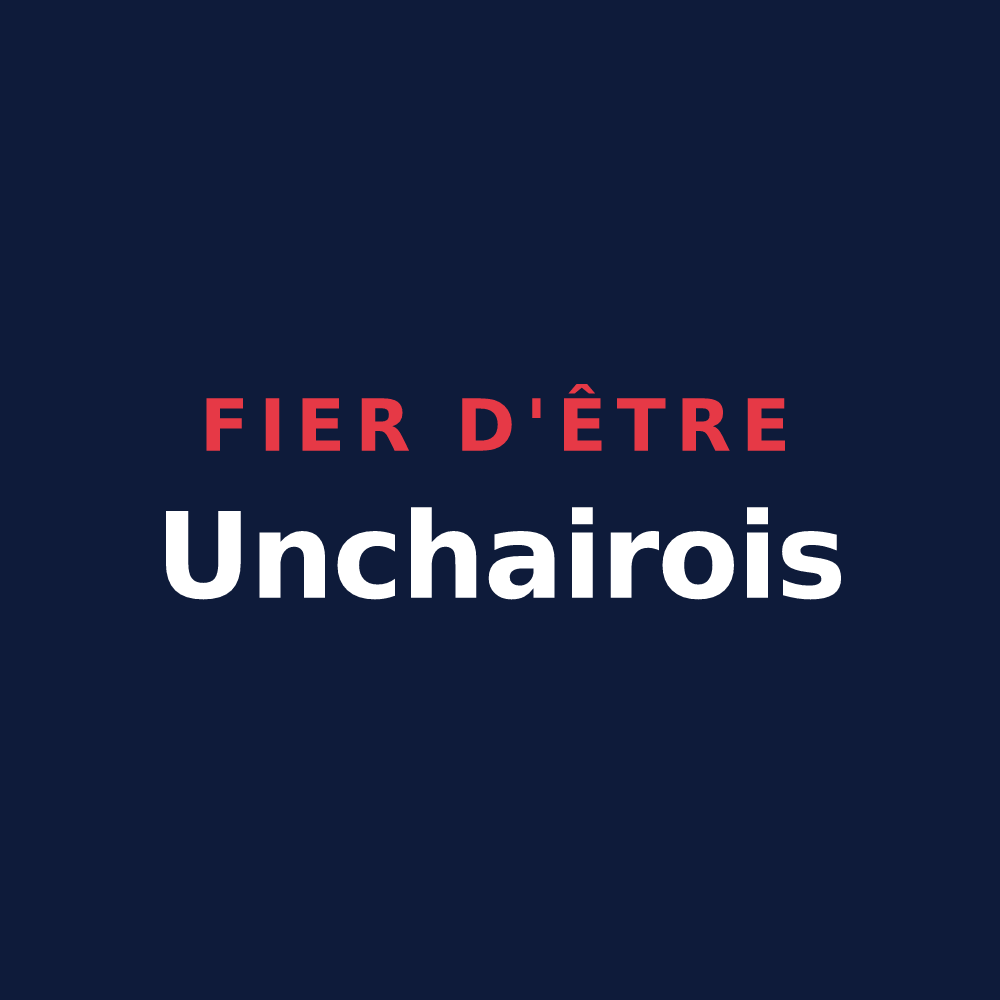 T-shirt « Fier d'être Unchairois » — design pour Unchair
