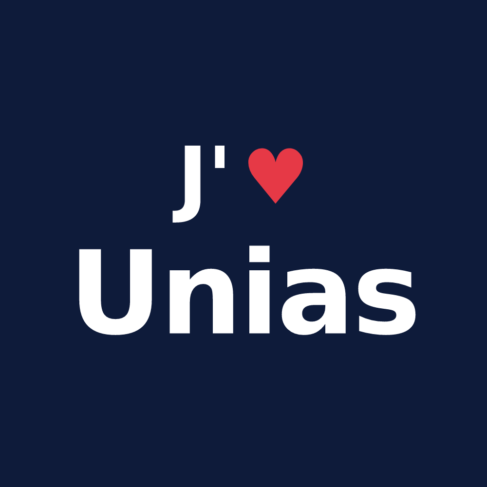 T-shirt personnalisé Unias — design J'aime Unias