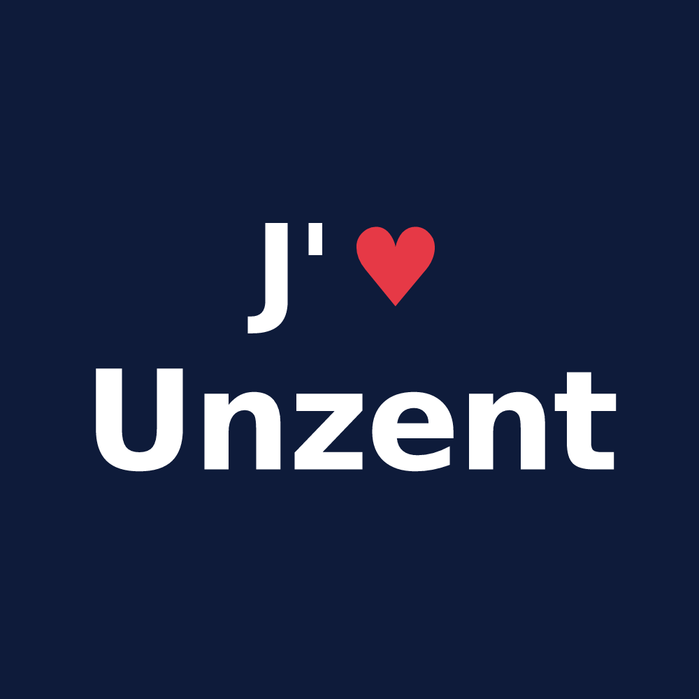 T-shirt personnalisé Unzent — design J'aime Unzent