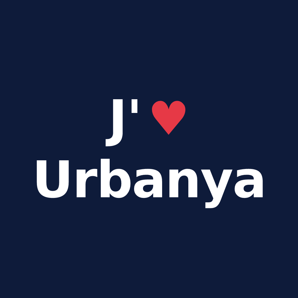 T-shirt personnalisé Urbanya — design J'aime Urbanya