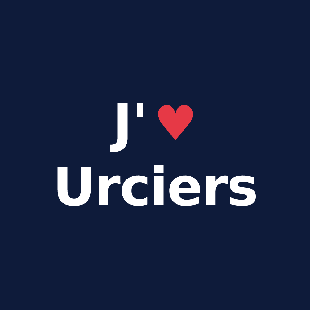T-shirt personnalisé Urciers — design J'aime Urciers