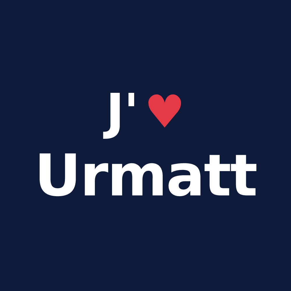 T-shirt personnalisé Urmatt — design J'aime Urmatt