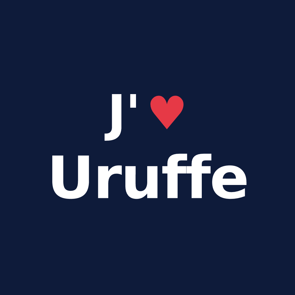 T-shirt personnalisé Uruffe — design J'aime Uruffe