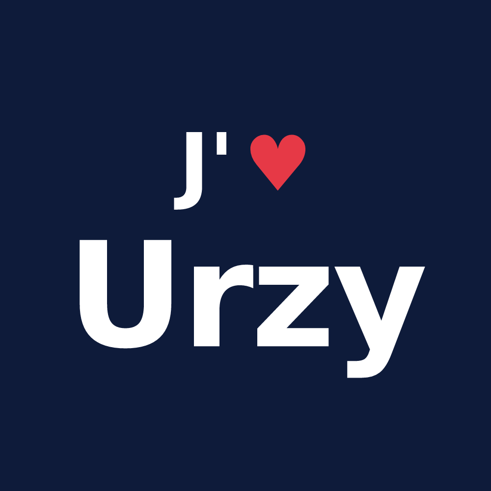 T-shirt personnalisé Urzy — design J'aime Urzy