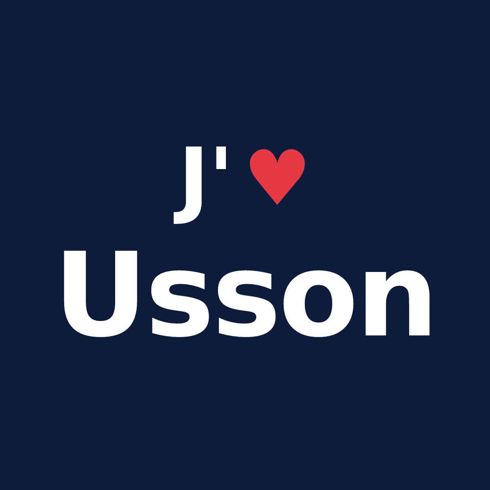 T-shirt personnalisé Usson — design J'aime Usson