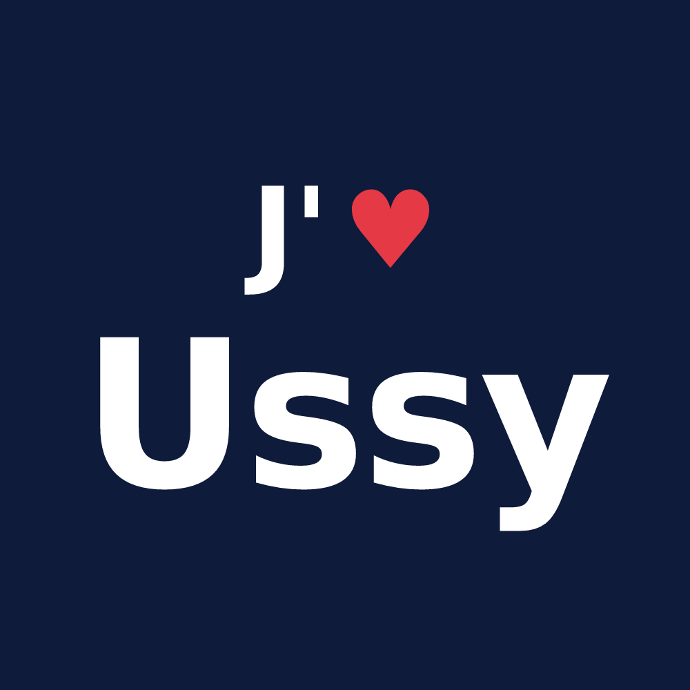 T-shirt personnalisé Ussy — design J'aime Ussy