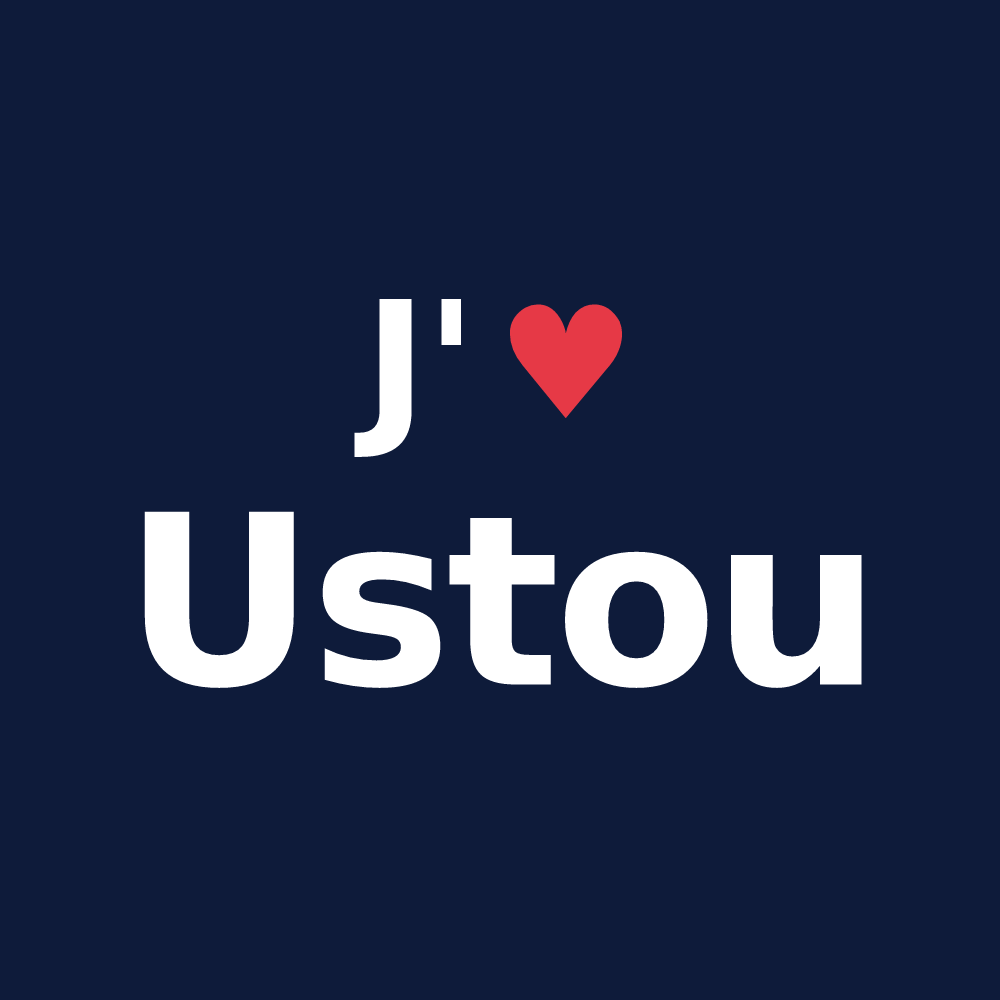 T-shirt personnalisé Ustou — design J'aime Ustou