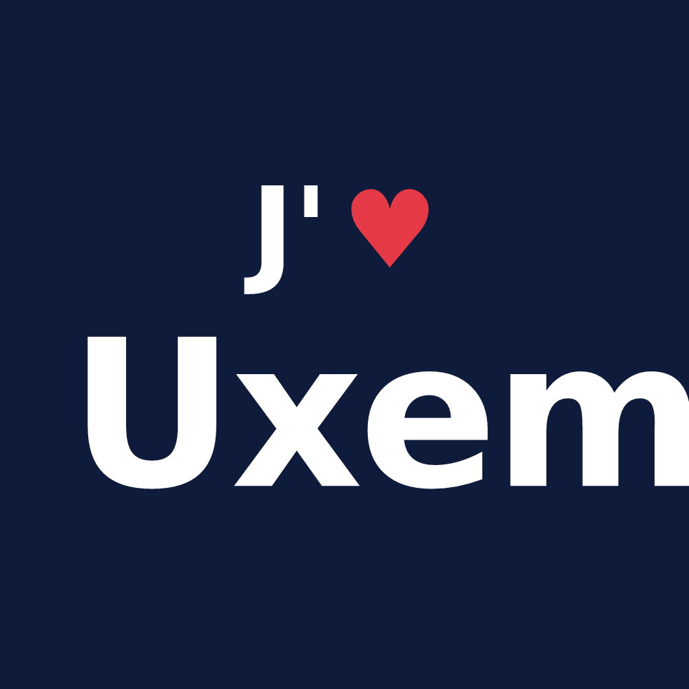 T-shirt personnalisé Uxem — design J'aime Uxem