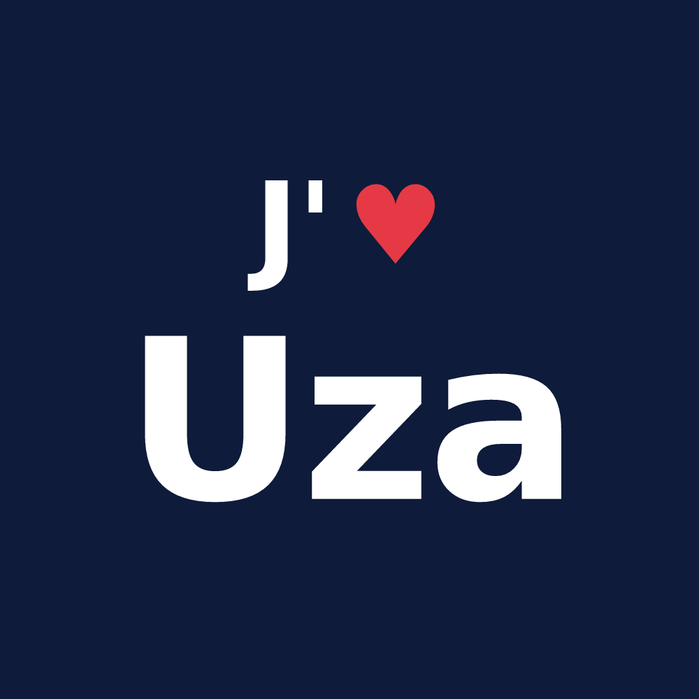T-shirt personnalisé Uza — design J'aime Uza
