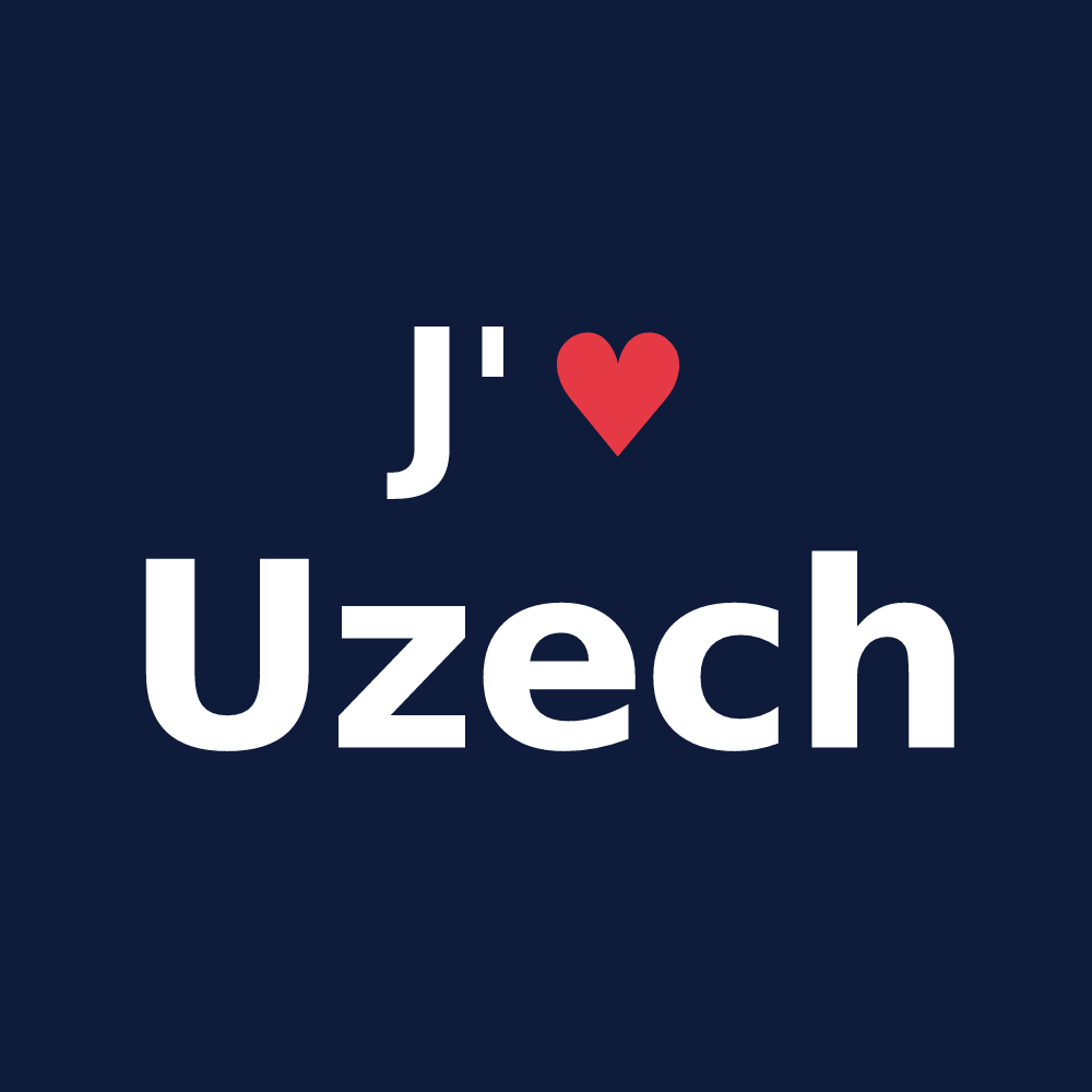 T-shirt personnalisé Uzech — design J'aime Uzech