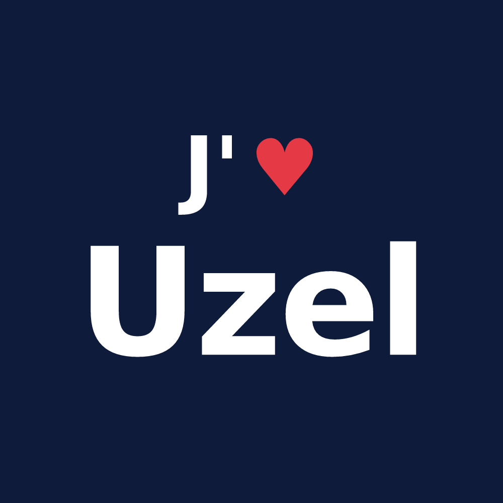 T-shirt personnalisé Uzel — design J'aime Uzel