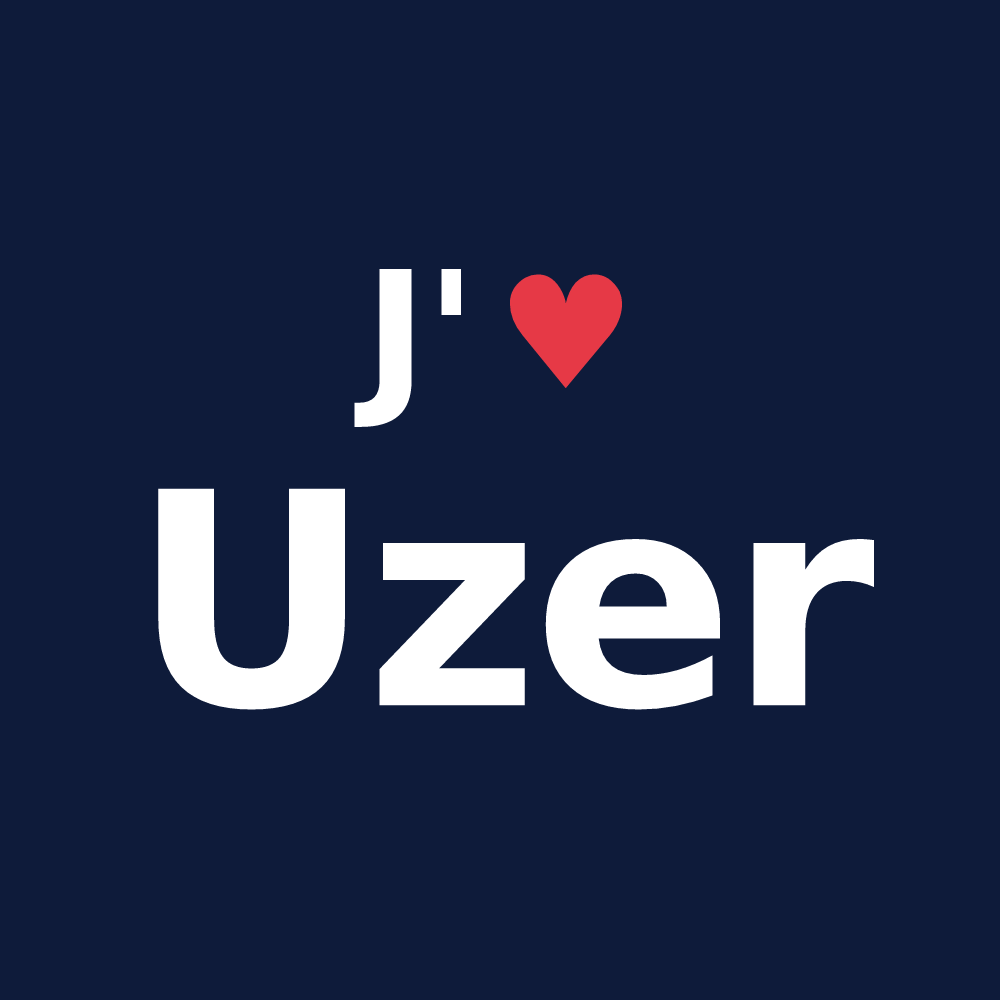 T-shirt personnalisé Uzer — design J'aime Uzer