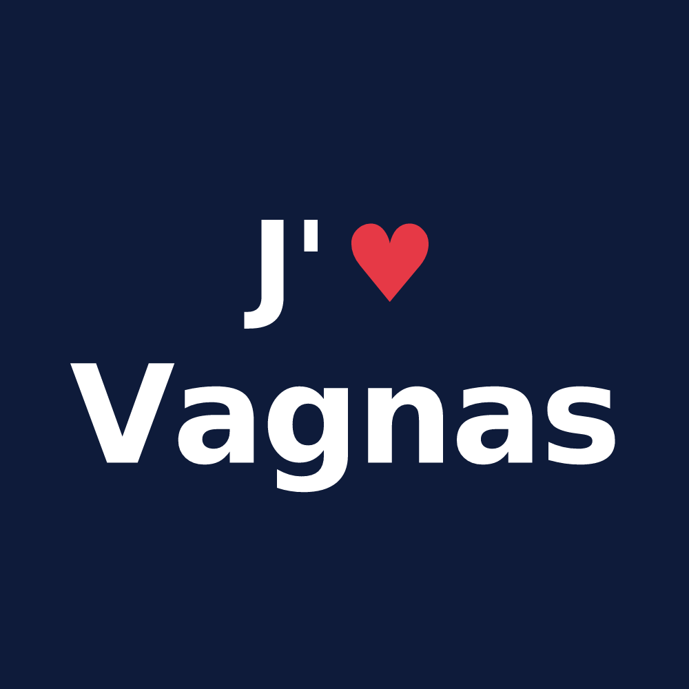 T-shirt personnalisé Vagnas — design J'aime Vagnas