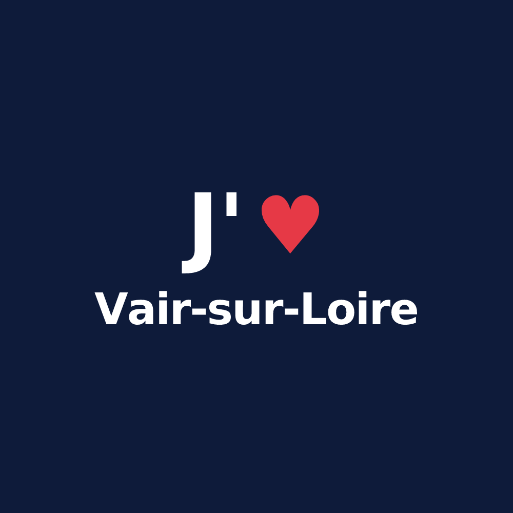 T-shirt personnalisé Vair-sur-Loire — design J'aime Vair-sur-Loire