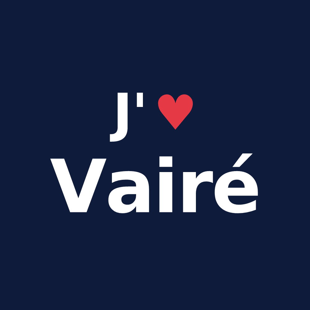 T-shirt personnalisé Vairé — design J'aime Vairé