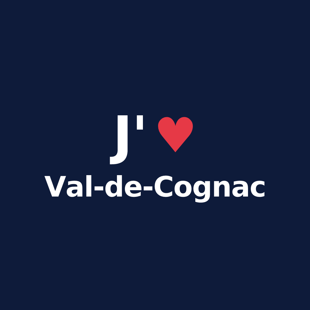 T-shirt personnalisé Val-de-Cognac — design J'aime Val-de-Cognac