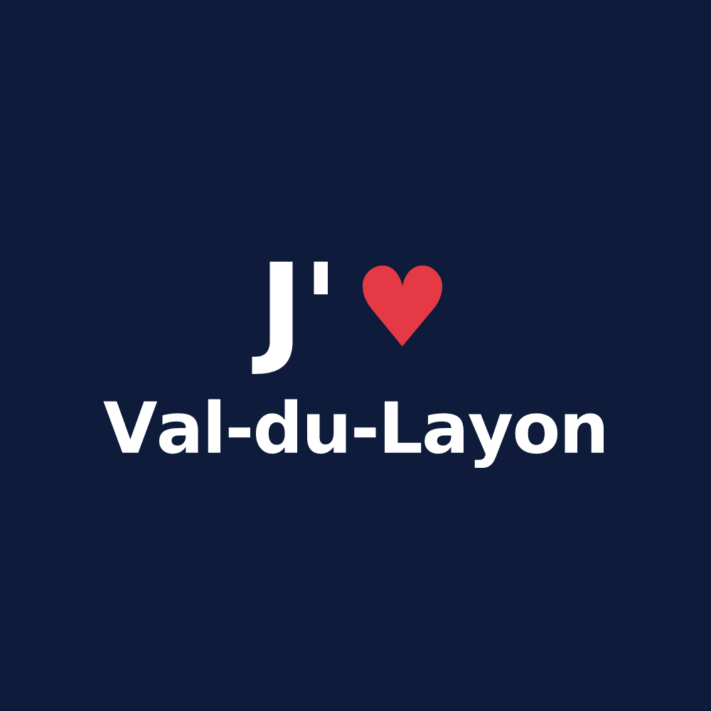 T-shirt personnalisé Val-du-Layon — design J'aime Val-du-Layon