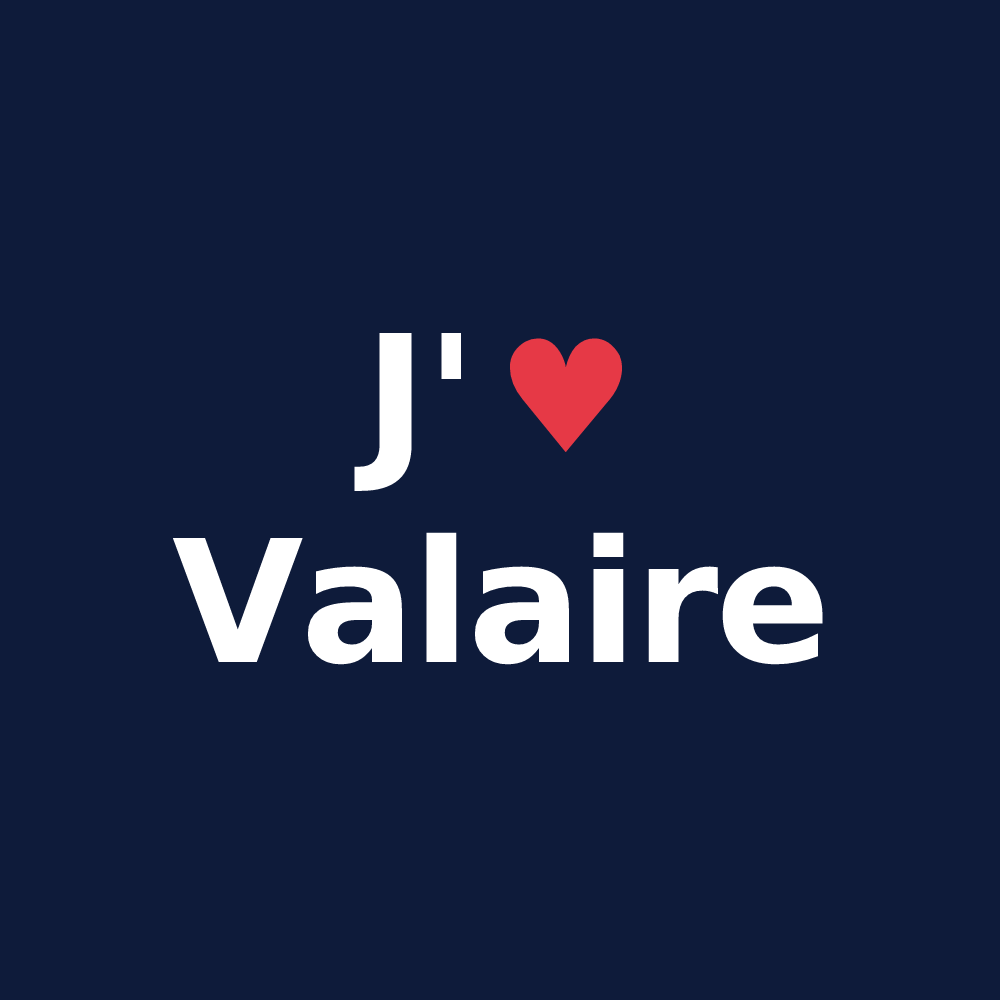 T-shirt personnalisé Valaire — design J'aime Valaire