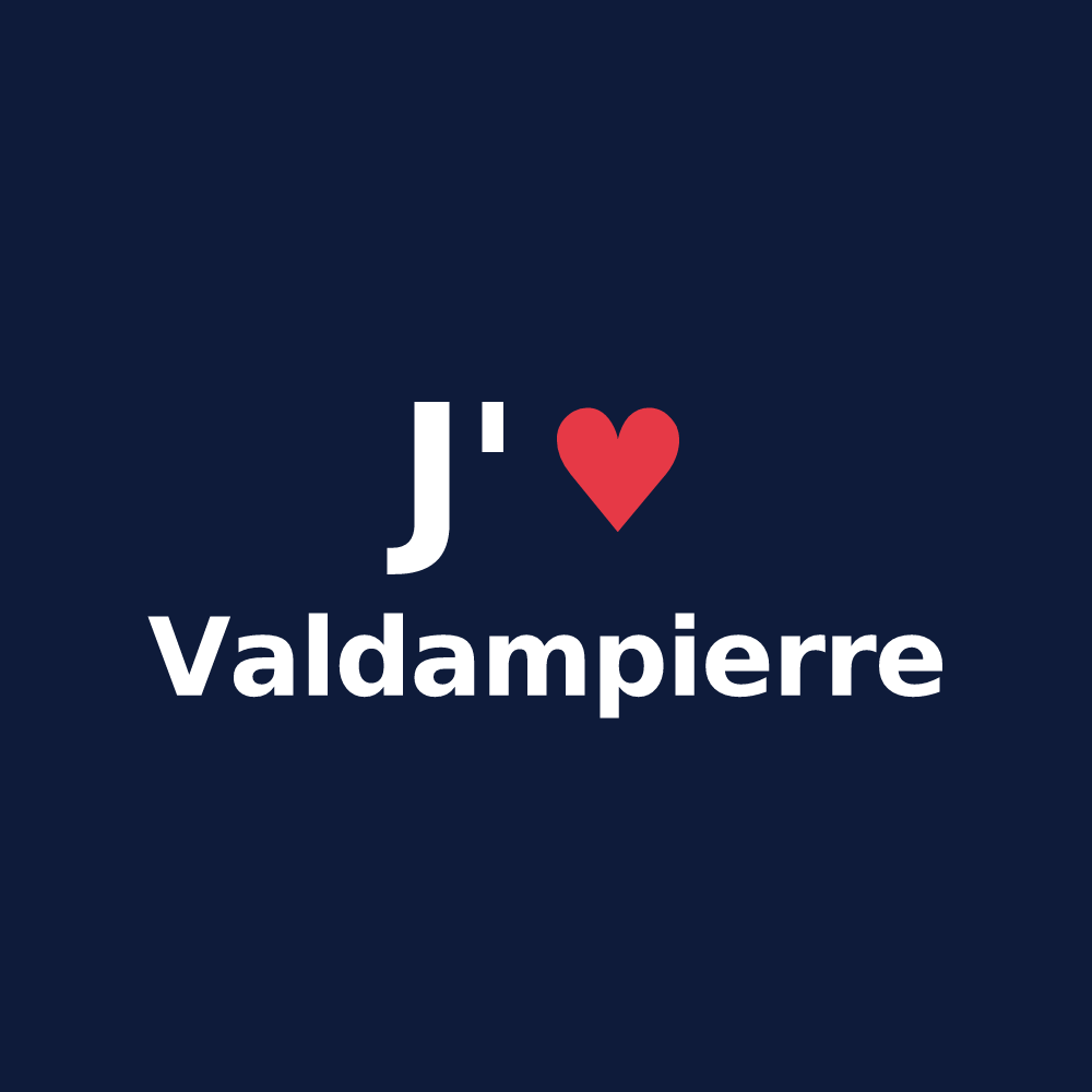 T-shirt personnalisé Valdampierre — design J'aime Valdampierre
