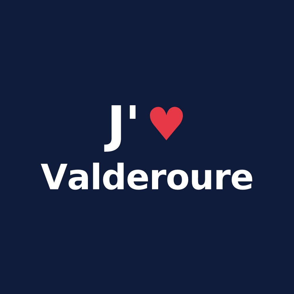 T-shirt personnalisé Valderoure — design J'aime Valderoure