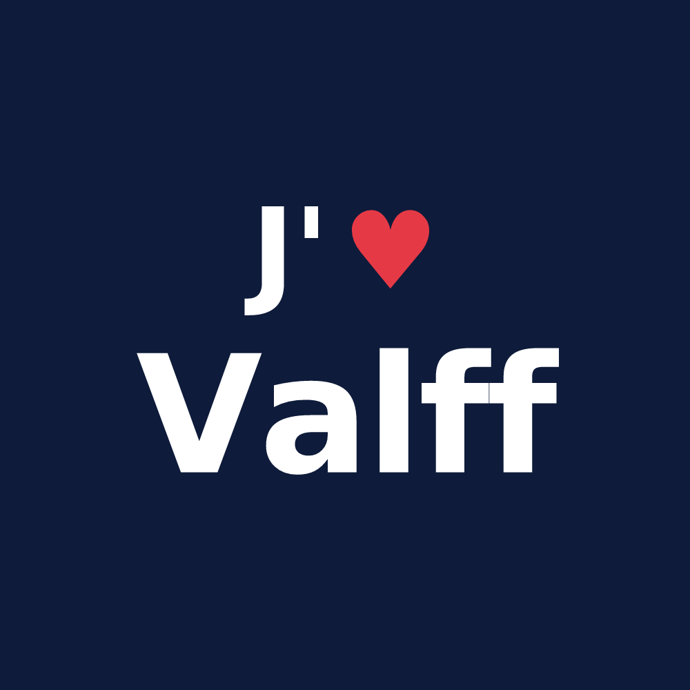 T-shirt personnalisé Valff — design J'aime Valff
