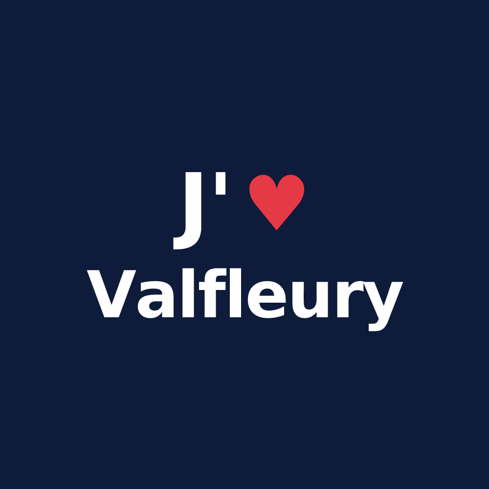 T-shirt personnalisé Valfleury — design J'aime Valfleury