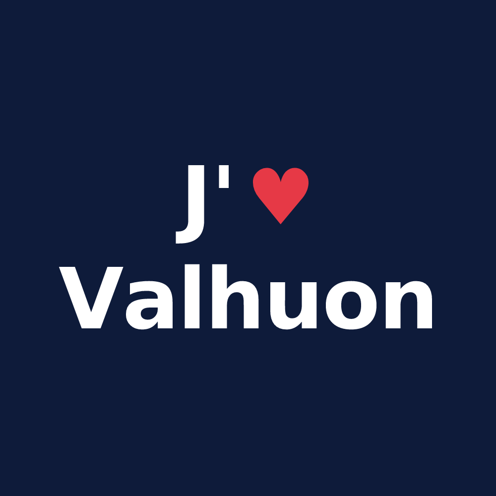T-shirt personnalisé Valhuon — design J'aime Valhuon