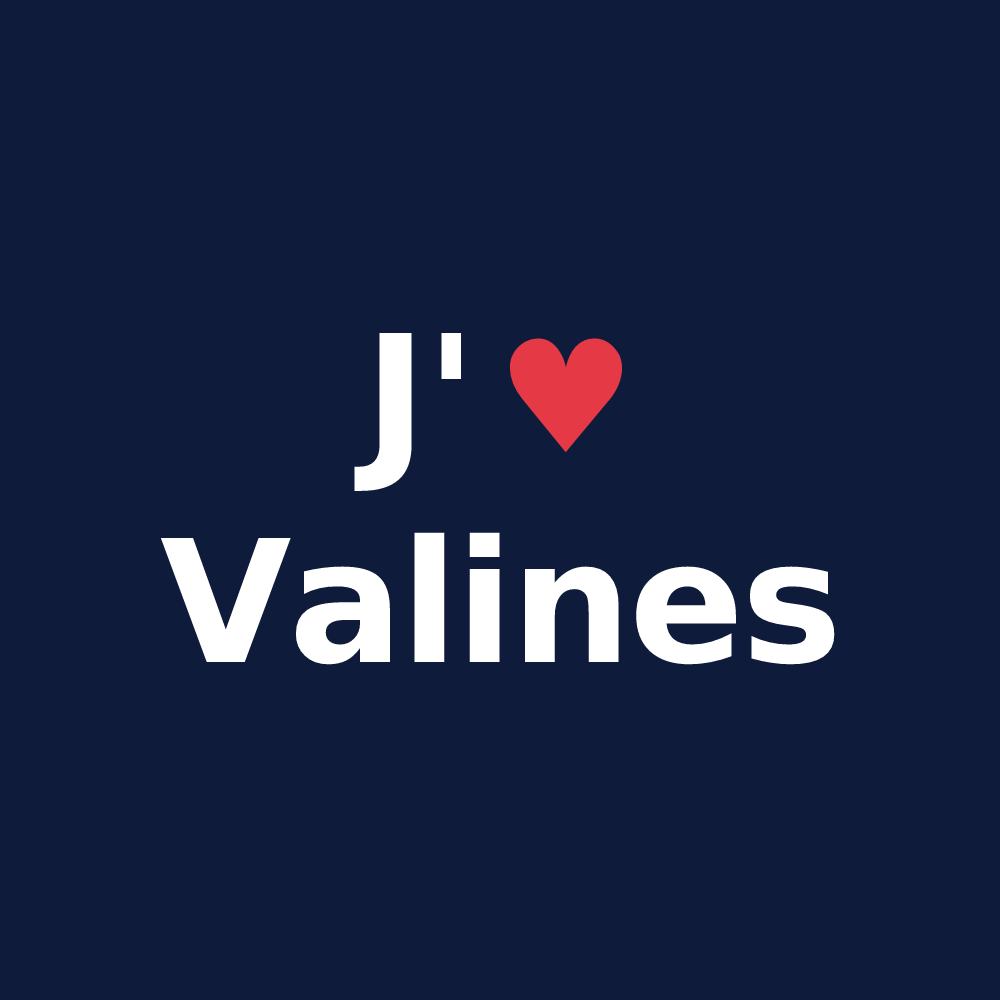 T-shirt personnalisé Valines — design J'aime Valines