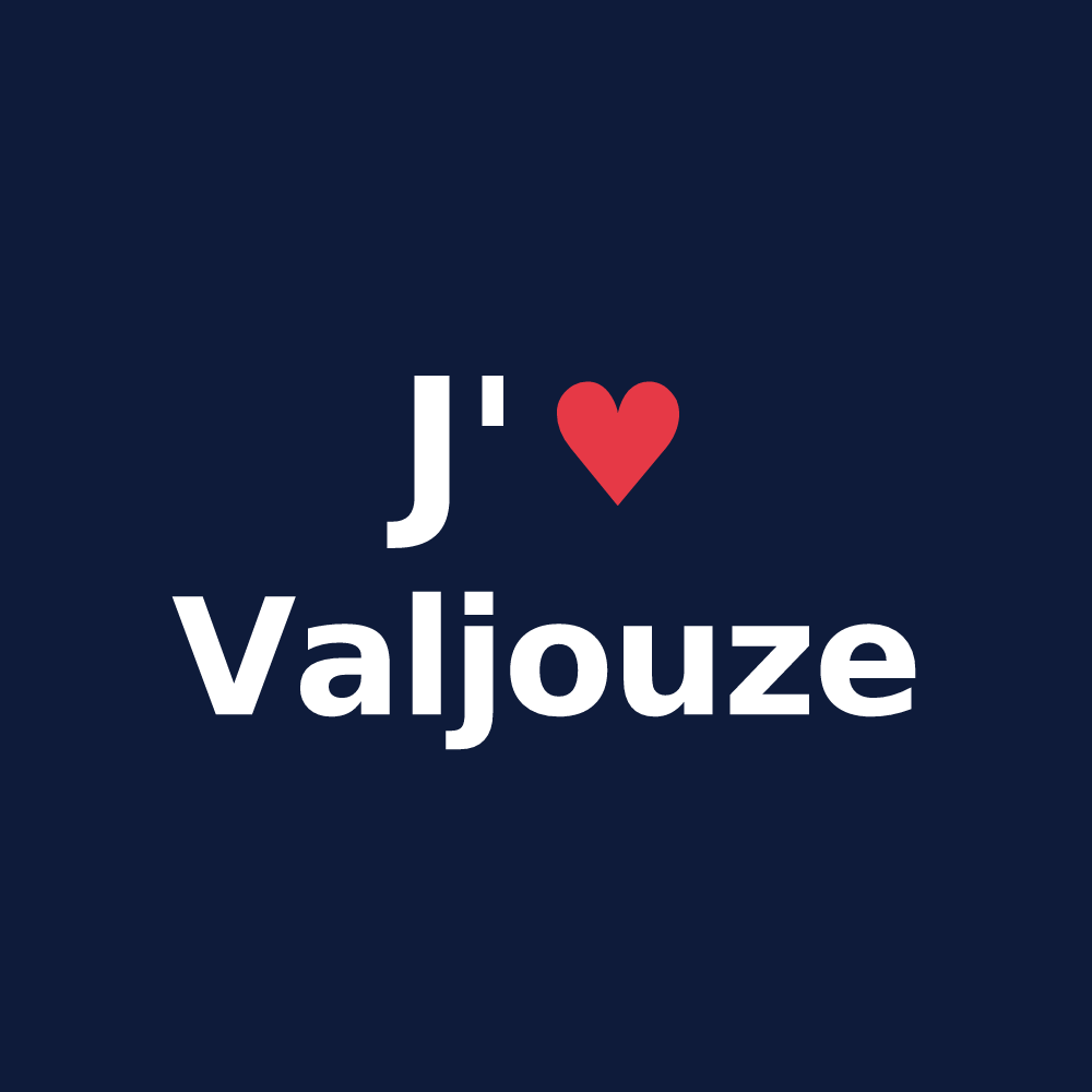 T-shirt personnalisé Valjouze — design J'aime Valjouze